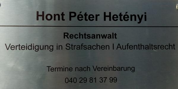 Rechtsanwalt Hont Péter Hetényi