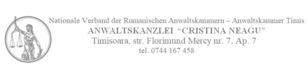 Anwaltskanzlei "Cristina Neagu"