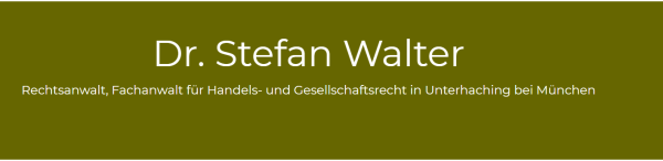 Rechtsanwalt Dr. Stefan Walter