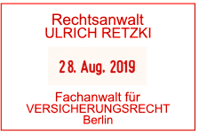 Ulrich Retzki - Versicherungsrecht seit 1995