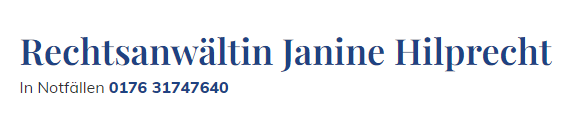 Rechtsanwältin Janine Hilprecht