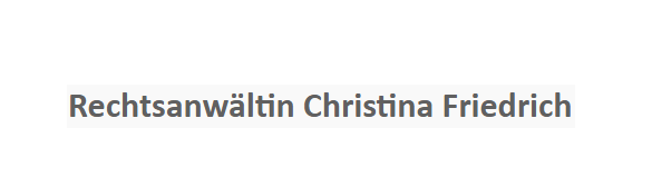 Kanzlei Christina Friedrich