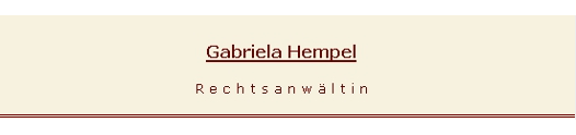 Kanzlei Gabriela Hempel