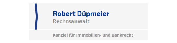 Rechtsanwalt Robert Düpmeier - Kanzlei für Immobilien- und Bankrecht