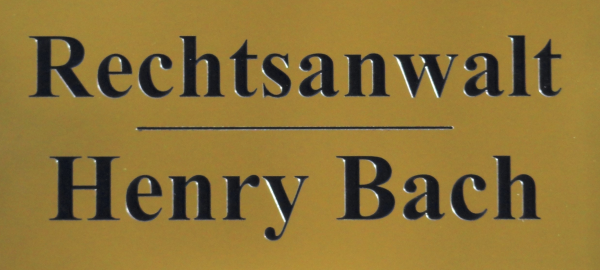 Rechtsanwalt Henry Bach